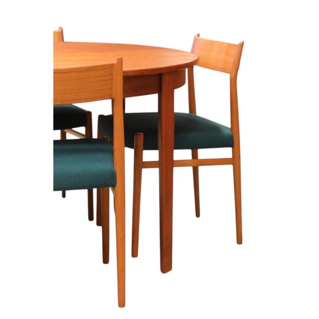 Round Teak Dining Table in Teak with Double Inserts by C.J. Rosengaarden, 1960s For Sale - Image 9 of 16