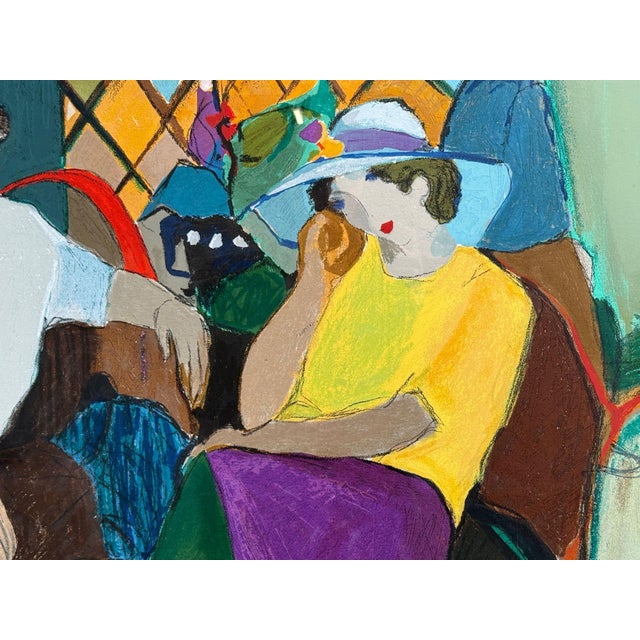 Late 20th Century Itzchak Isaac Tarkay, Fauvism, Cafe Scene, Signed and Numbered Serigraph, 20th C. For Sale - Image 5 of 10