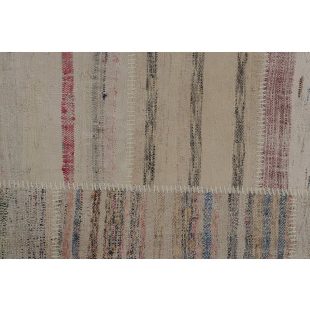 Rug & Kilim’s Patchwork Kilim Rug in Polychromatic Stripes For Sale In New York - Image 6 of 8