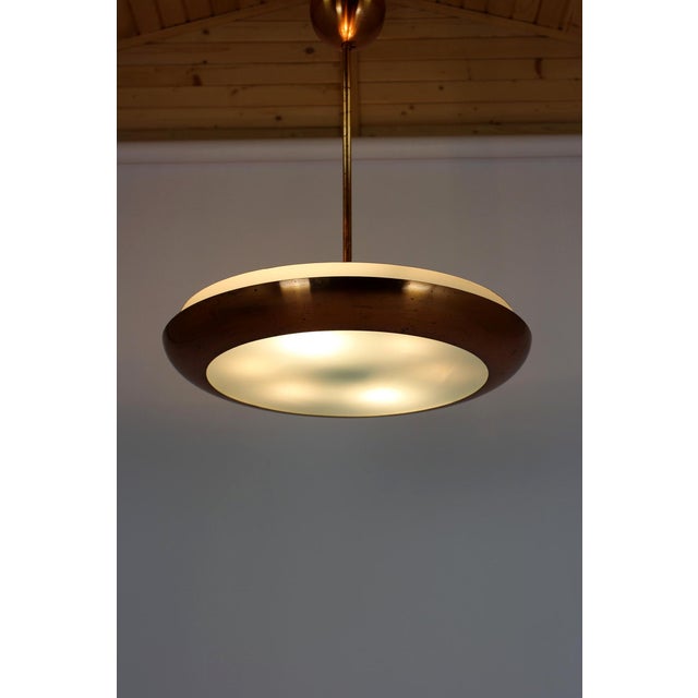 Bauhaus UFO Pendant Lamp by Josef Hurka for Napako, 1930s For Sale - Image 11 of 18