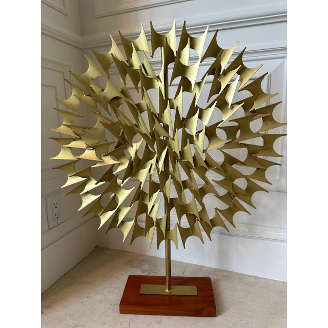Mid 20th Century Vintage 31” Brutalist Metal Sunburst Objet in the Manner of Marc Weinstein For Sale - Image 5 of 12