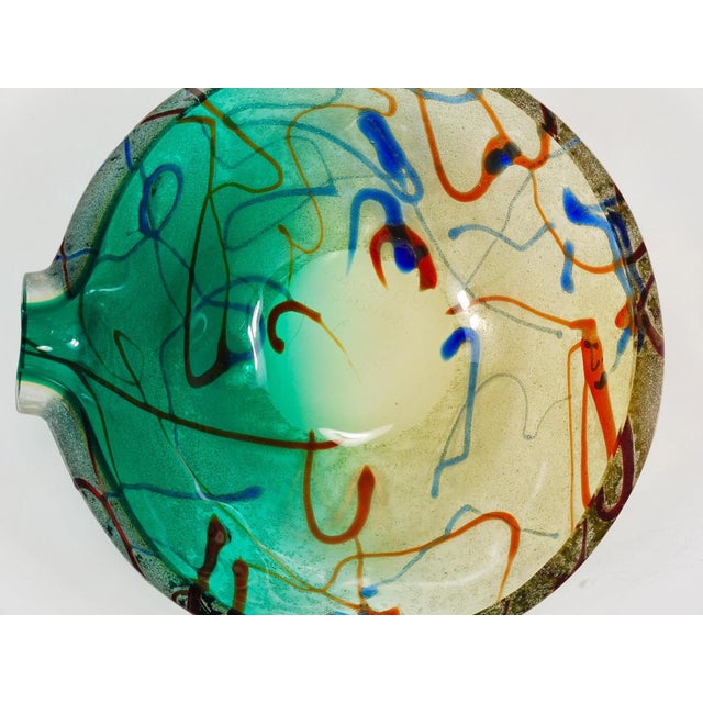 Vintage Italian Murano Art Glass Bowl by Alfredo Barbini, 1970s For Sale - Image 17 of 18