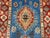 Blue and Rust Red Kazak Wool Runner Rug, Tribal Hallway Rug, 2'6" X 10'6" For Sale - Image 6 of 17