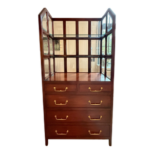 Custom Mahogany & Glass Waitstand / Server
