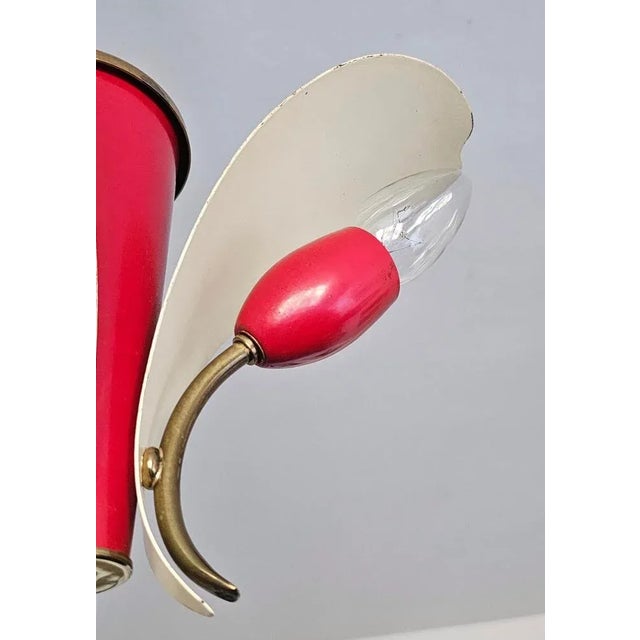 1950s Mid-Century Modern 3-Arm Chandelier attributed to Fog and Morup, Denmark, 1950s For Sale - Image 5 of 13