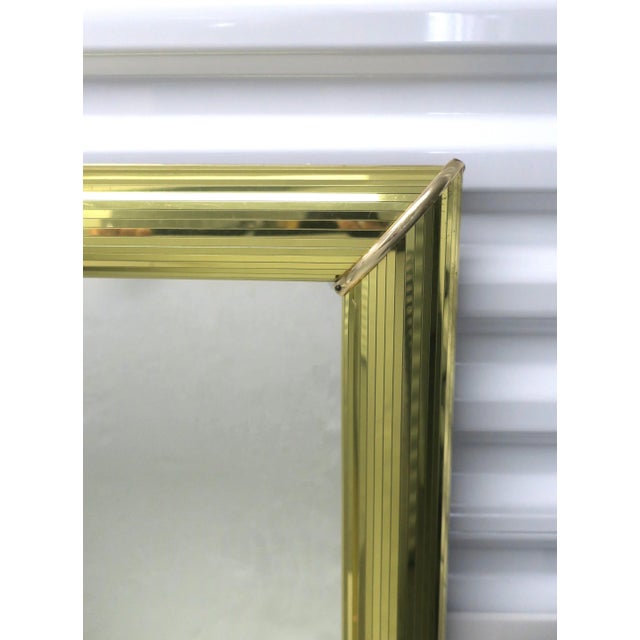 Gold 80s Modern Disco Gold Full Length Wall or Floor Mirror For Sale - Image 8 of 11