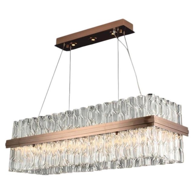 Glass Collection Eris Chandelier in Metal and Glass by Jago For Sale - Image 7 of 7