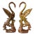 Vintage Pair of Glazed Ceramic Decorative Birds For Sale