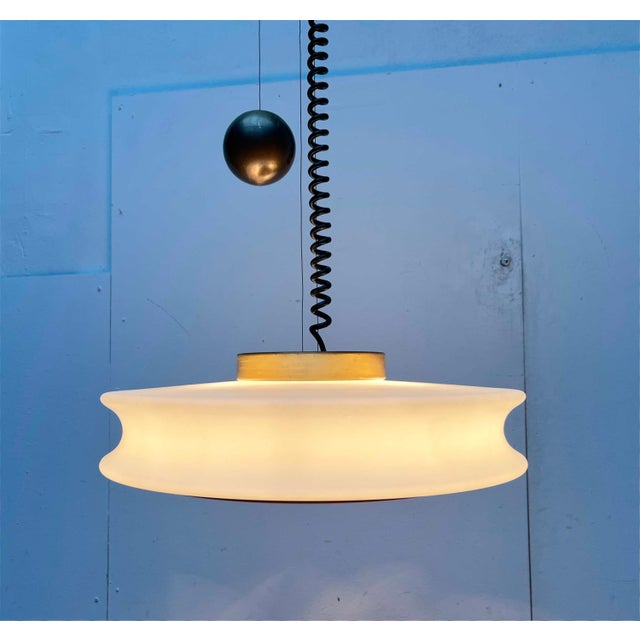 Mid-Century Modern German Space Age Orion Counterweight Pendant Lamp in Glass from Staff Leuchten, 1960s For Sale - Image 4 of 18