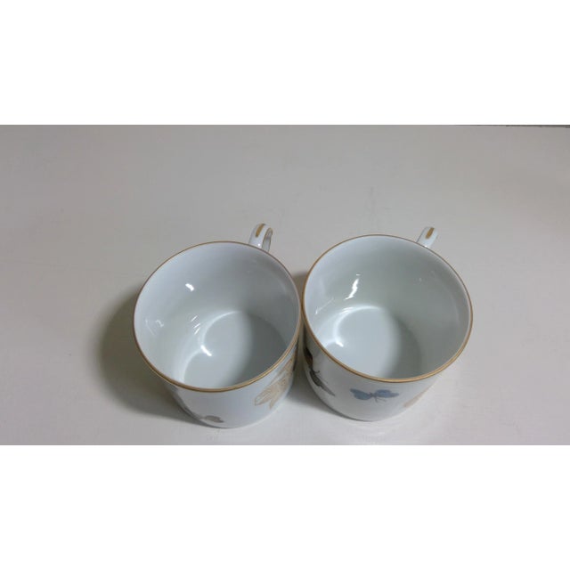 Vintage 1960s Fitz & Floyd Butterfly Salad Plates and Matching Demitasse Cups - a Pair For Sale - Image 12 of 13