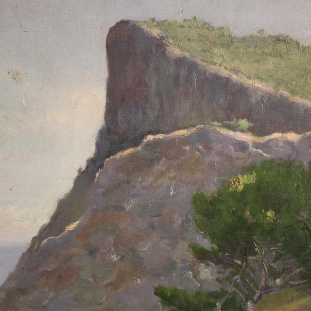 Spanish Artist, Sea View, 1901, Oil on Canvas For Sale - Image 12 of 13