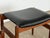 Mid-Century Modern Scandinavian Teak Stools with Black Leatherette Seats, 1960s, Set of 2 For Sale - Image 3 of 8