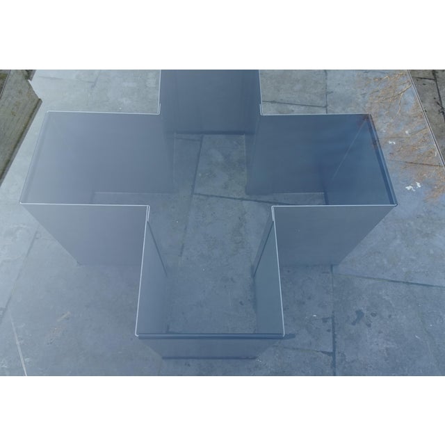 1970s Metal and Glass Coffee Table in the style of Francois Monnet for Kappa, 1970s For Sale - Image 5 of 18