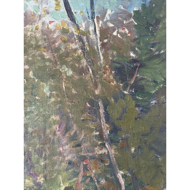 Traditional Anthony Thieme "Bridge in Autumn" Oil Painting For Sale - Image 3 of 8