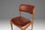 Brown Set of Six (6) Bespoke Danish Modern Model 49 Dining Chairs in Teak & New Leather by Erik Buch for O. D. Møbler, Denmark, C. 1960s For Sale - Image 8 of 18