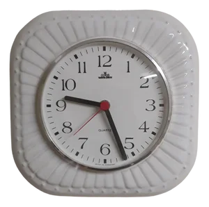 Vintage German Wall Clock with White Ceramic Housing from Meister-Anker, 1970s