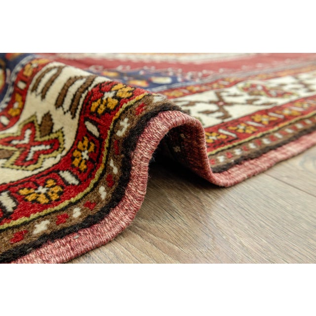 Vintage 1960s Anatolian Hand-Knotted Wool Turkish Villager Made Rug - 5′ × 7′7″ For Sale - Image 11 of 13
