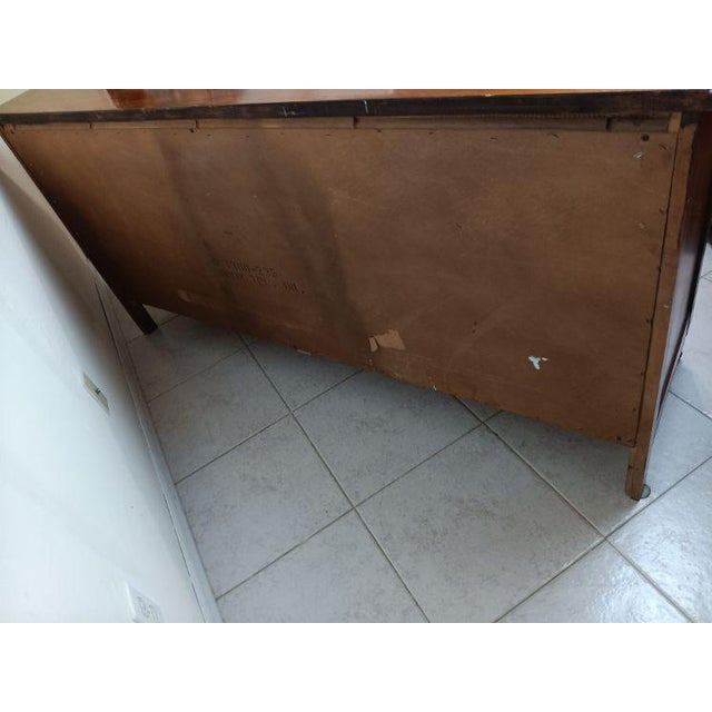 French Provincial 1980s Dixie Wood Dresser French Provincial 10 Drawer Cherry For Sale - Image 3 of 9