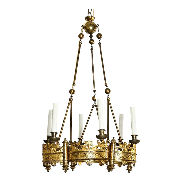French 19th Century Byzantine Style Bronze Chandelier For Sale