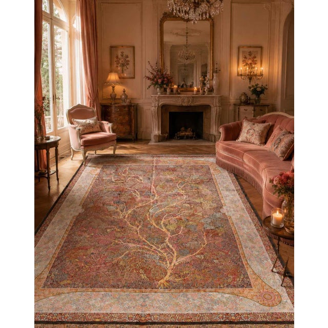 Pasargad DC Exquisite Design Paris Palace Fine Power Loom v. Silk Rug For Sale - Image 4 of 4