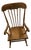 Vintage Oak Hill Child’s Wood Rocking Chair W/German-Made Music Box Fitchburg,MA For Sale