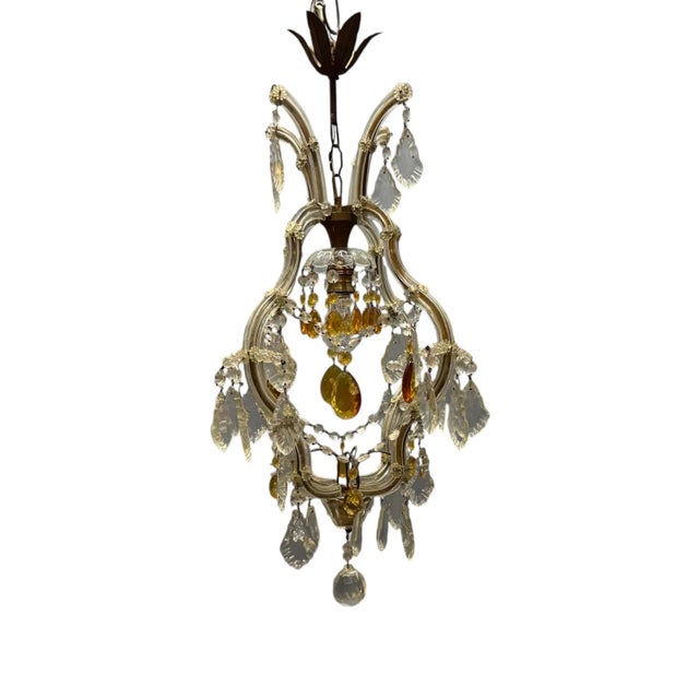 Crystal Maria Teresa Light Pendant, 1950s For Sale - Image 12 of 12