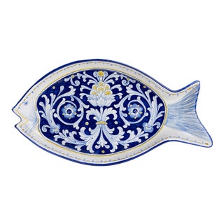 Antico Deruta Fish Platter For Sale