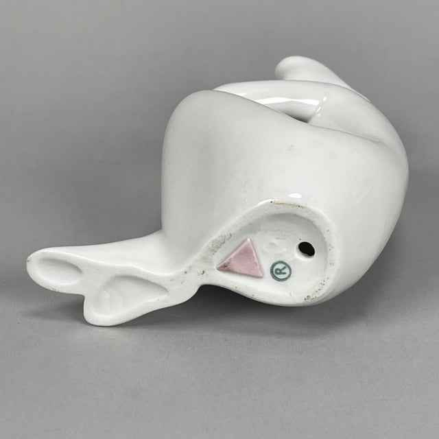 Vintage 1990s Royal Dux Czech Bohemian Art Porcelain Seated Nude Woman Figure For Sale - Image 9 of 13