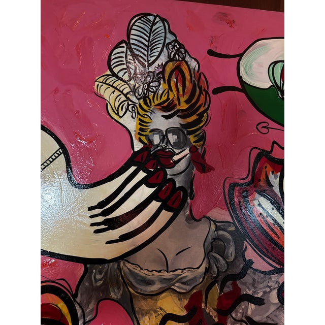 1970s Peter Keil Monumental Canvas Abstract Painting 6’ X 4’ For Sale - Image 9 of 15