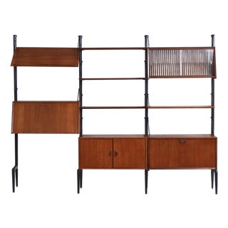 Wall Unit with Secretaire by Louis van Teeffelen for Wébé, 1960s For Sale