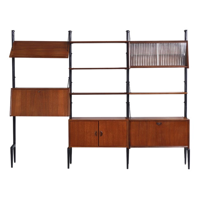 Wall Unit with Secretaire by Louis van Teeffelen for Wébé, 1960s For Sale