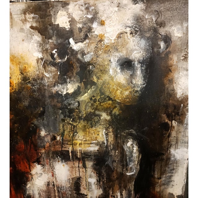 Pair of Abstract Figurative Nude, 1960, Oil on Canvas For Sale - Image 8 of 10