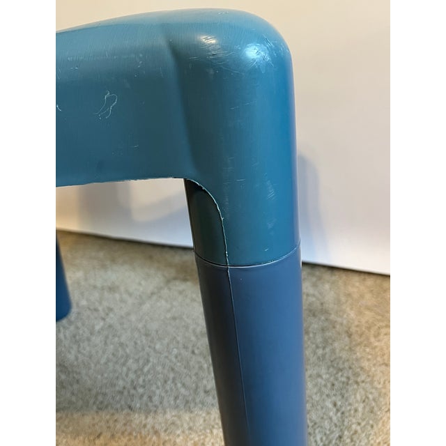 Textile Carlo Bartoli for Kartell 4875 Blue Chair Pop Art MCM Mid Century Modern Space Age 1970s For Sale - Image 7 of 12