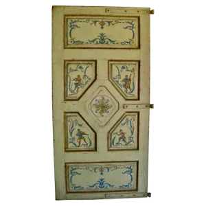 Antique Door With Monkey Singerie Style Scenes Circa 1700s