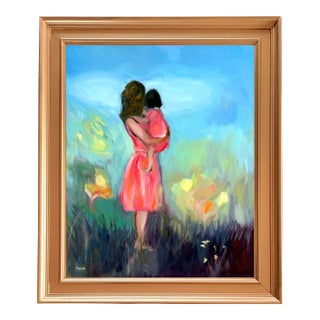 Tenderness Figurative Landscape Contemporary Oil Painting by Alexandra Swistak For Sale