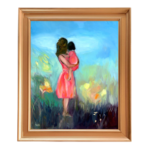 Tenderness Figurative Landscape Contemporary Oil Painting by Alexandra Swistak