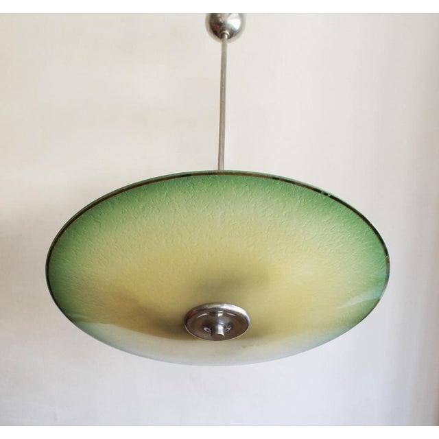 Forest Green Mid-Century Modern Ceiling Lamp by Napako, Czech, 1960s For Sale - Image 8 of 10