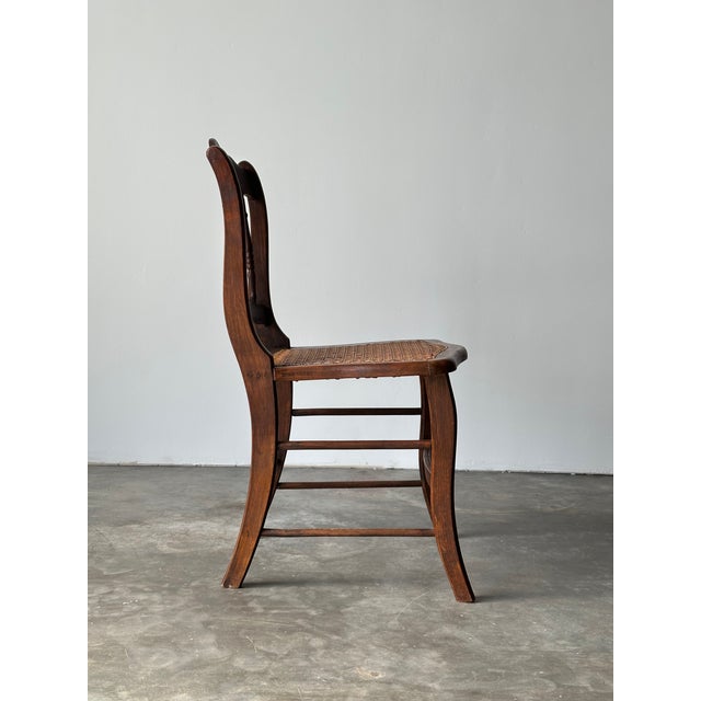 Antique Set of 4 Turned-Spindle Cane Seat Dining Chairs For Sale - Image 14 of 18