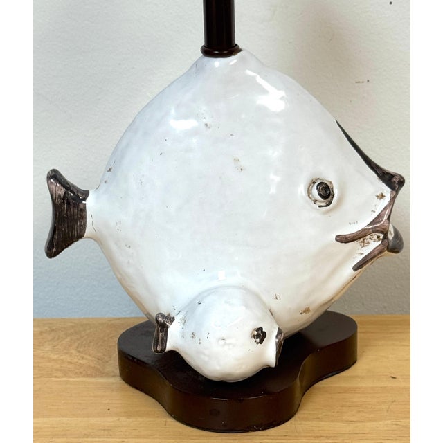 Italian Pottery Fish Lamp by Ivo De Santis for Gli Etruschi, Florence, Small For Sale In West Palm - Image 6 of 18