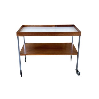 Serving Cart in Walnut and Teak by Walter Wirz for Wilhelm Renz, 1960s-1970s For Sale