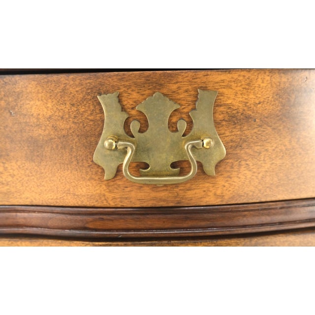 Chippendale Light Mahogany Ball & Claw Feet Brass Hardware 4 Drawers Bachelor Chest Dresser For Sale - Image 3 of 16