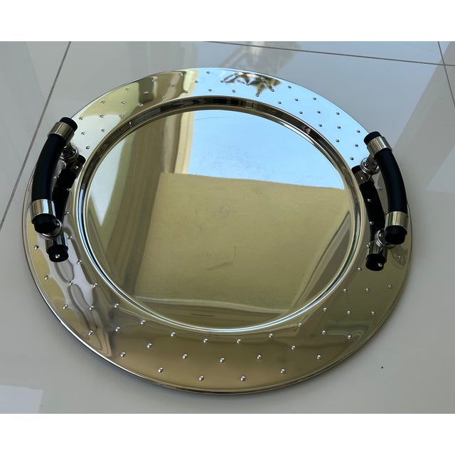 Designed by renowned architech Michael Graves for Alessi in the 1980's-1990's, this tray exemplifies Postmodern Italian...