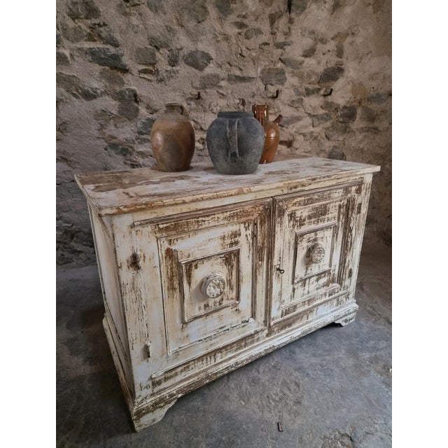 Wood Antique French Pine Buffet Cabinet, 1870s For Sale - Image 7 of 18