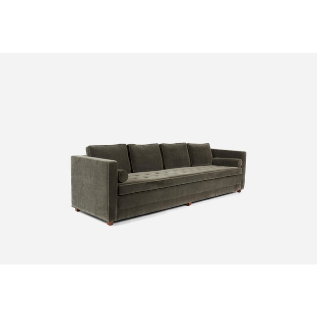 Classic modern sofa attributed Edward Wormley for Dunbar. Measures: 9 ft in length. Fully restored, reupholstered in...