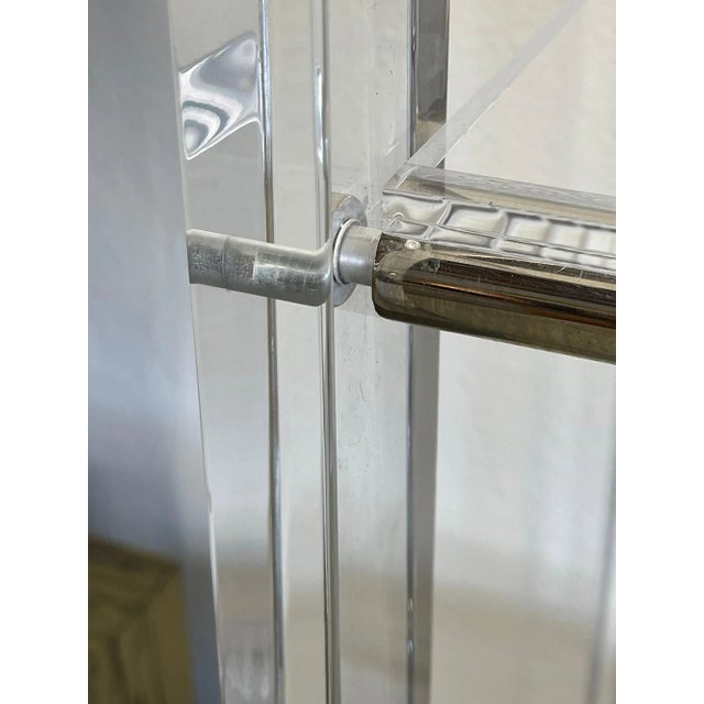Charles Hollis Jones Lucite and Nickel Etagere For Sale - Image 11 of 13