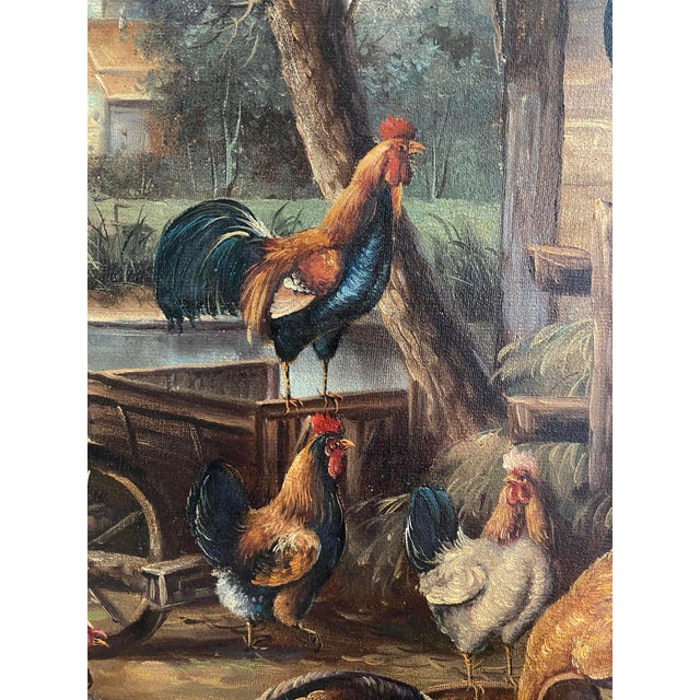 Mid 20th Century Framed Still Life of Chickens For Sale - Image 4 of 7
