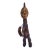Mid 20th Century Authentic Hand-Carved African Tribal Fertility Figure – Solid Wood Leather For Sale