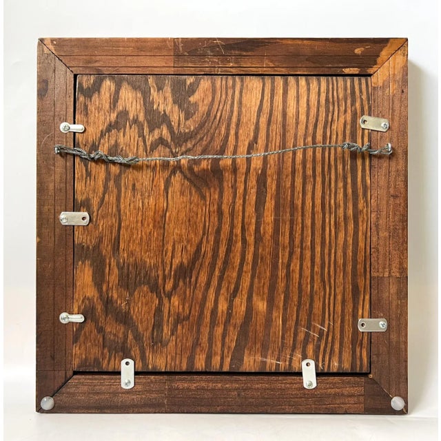 Large Vintage Ceramic Sunflowers in Vase – Framed Wall Hanging Kitchen Art For Sale - Image 9 of 10