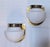 Pair Vintage Art Deco Light Old Lamp Wall Sconces Fixture Brass & Milk Glass Shade Lamp Ship Light For Sale - Image 4 of 8
