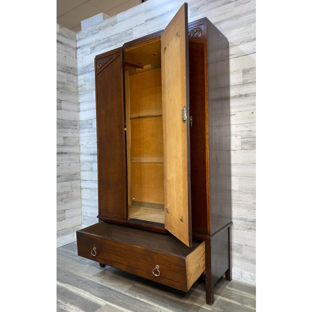 Art Deco 1930s Vintage Armoire Closet For Sale - Image 3 of 12